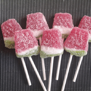 Sucettes Pastèque (Sachet de 7 pièces)